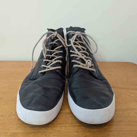 Blackstone Black Leather Lace-up Boots Mens EU 46 - Picture 2 of 16